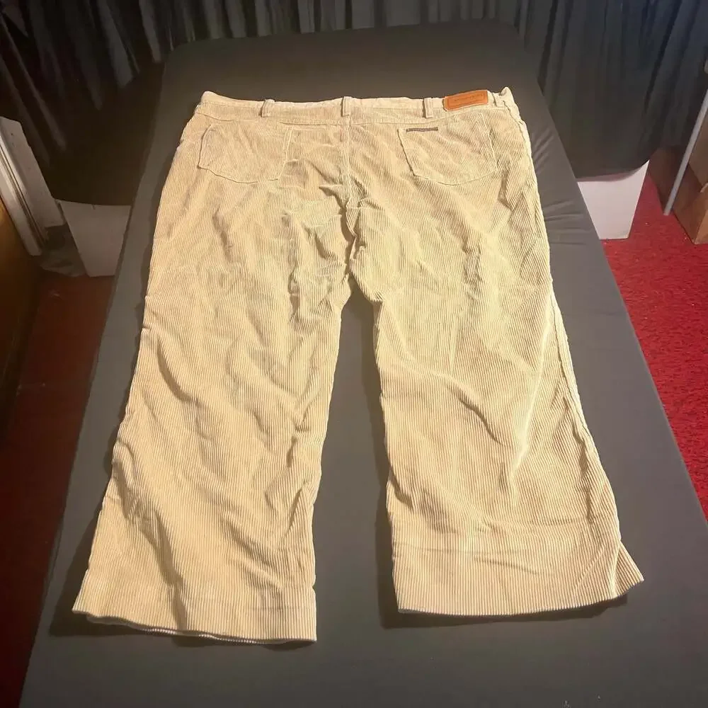 Sedgefield Vintage Beige Corduroy Pants Size 48x30 Made in USA